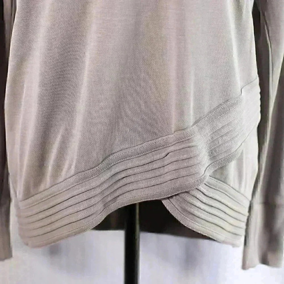Athleta Serenity Womens Size XS Criss Cross Modal Sweatshirt Gray Pullover - Picture 3 of 13